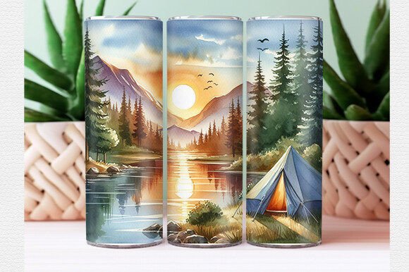 Download Summer Camping Tumbler Wrap - Camping tumbler wrap Collection
