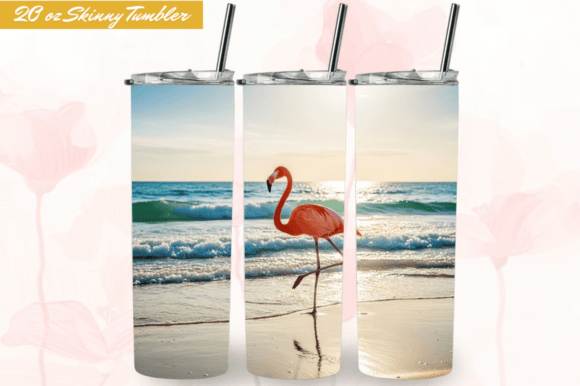 Download Summer Flamingo 20oz Skinny Tumbler Wrap - Skinny tumbler wrap Collection