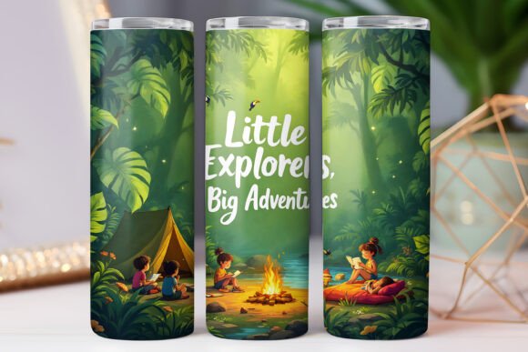 Download Kids Camping Tumbler Wrap 20oz Skinny - Camping tumbler wrap Collection