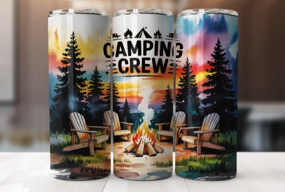 Download Summer Campfire Camping Tumbler Wrap - Camping tumbler wrap Collection