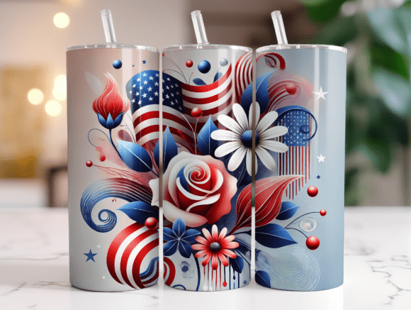 Download 4th of July Skinny Tumbler Wrap 20oz USA - Skinny tumbler wrap Collection