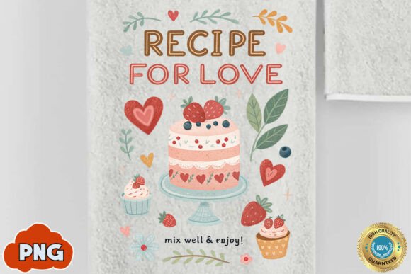 Download Valentine Kitchen Towel PNG Sublimation - Premium Resources