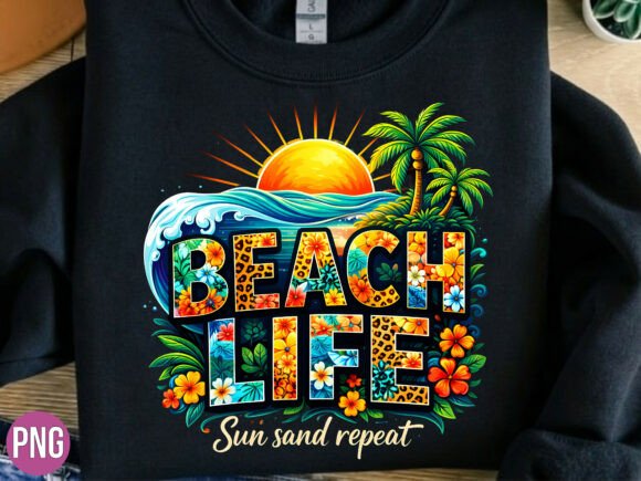 Download Beach Life Sun Sand Repeat Tropical PNG - Beach life Collection